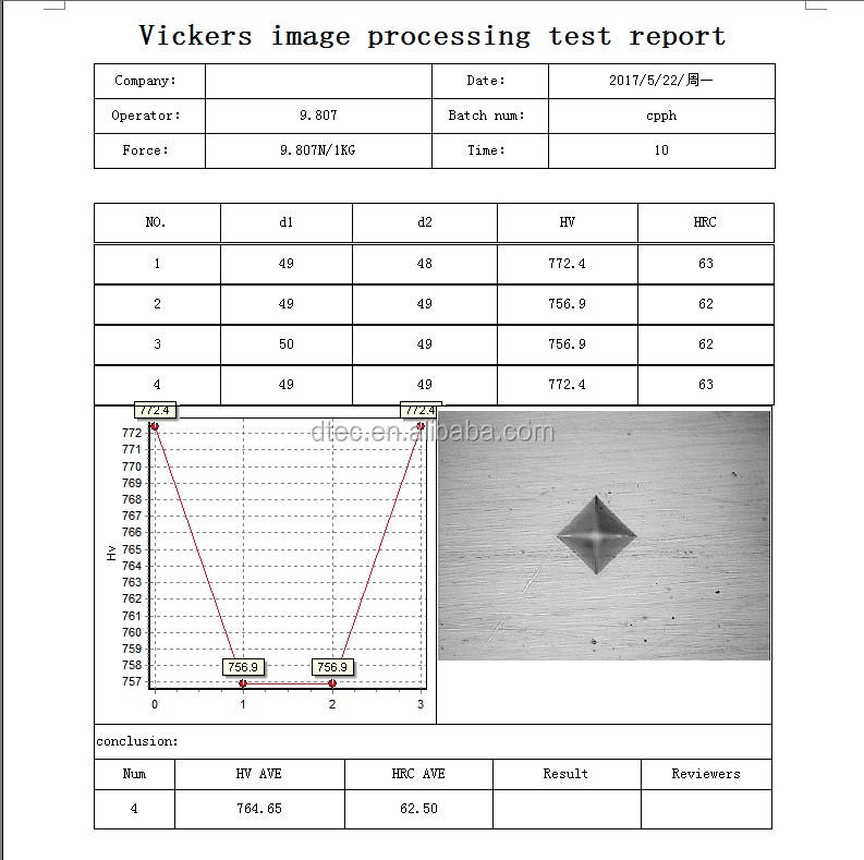 DTEC DHV-1000DT Touch screen Micro Vickers Hardness Tester Desktop Type for Metal Hardness Test CCD camera and software